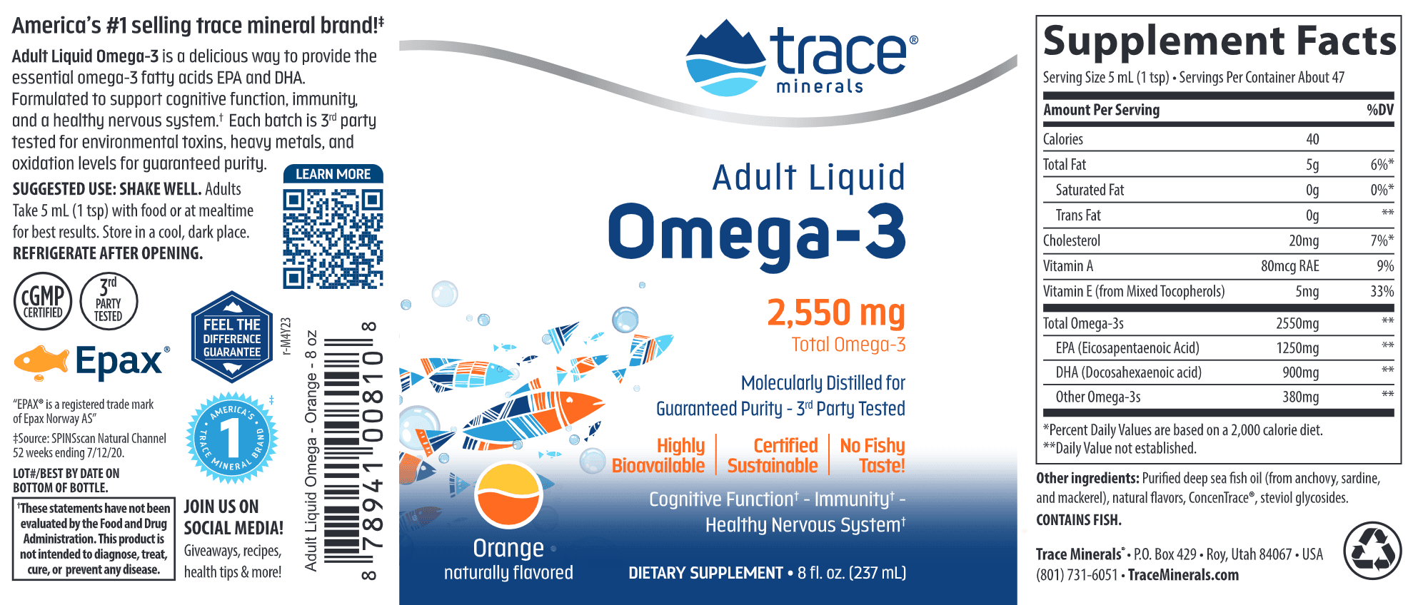 Omega 3 Liquid - 47 Servings - Image 2