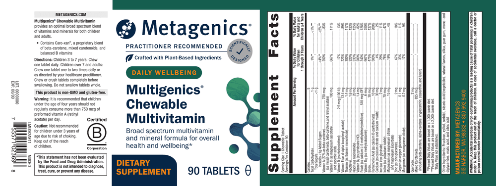 Metagenics Multi Chewable - 90 Tablets - Image 2
